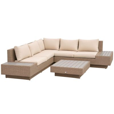 EasyComfort Set da Giardino Pezzi in Rattan, Divano Angolare con