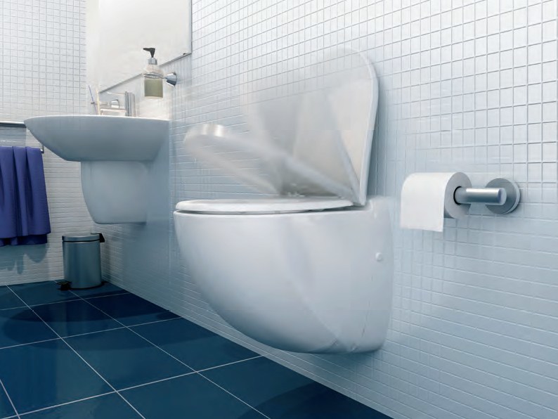 Setsan C WC Compatto Con Trituratore - Installazione Semplice, Scarico Fino A 30m, Bianco